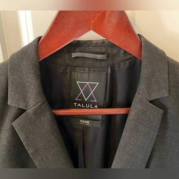 Talula Charcoal Grey Fine Wool Blazer - Picture 2 of 7